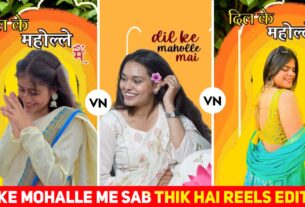 Dil Ke Mohalle Me Sab Thik Hai VN Template Link 2025